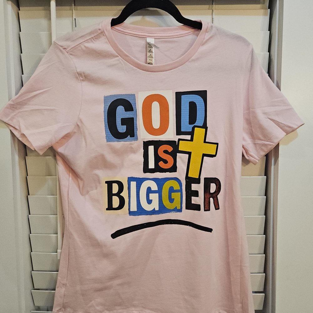 Bella Canvas Light Pink Tee with Bold Graphic